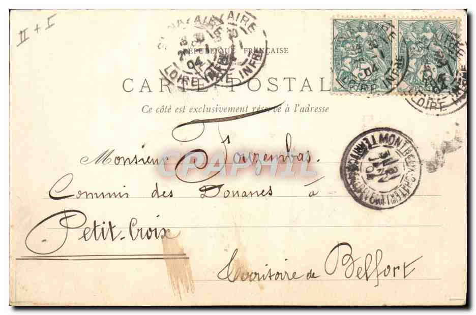 CPA Militaria La baignade Militaire  — Verso