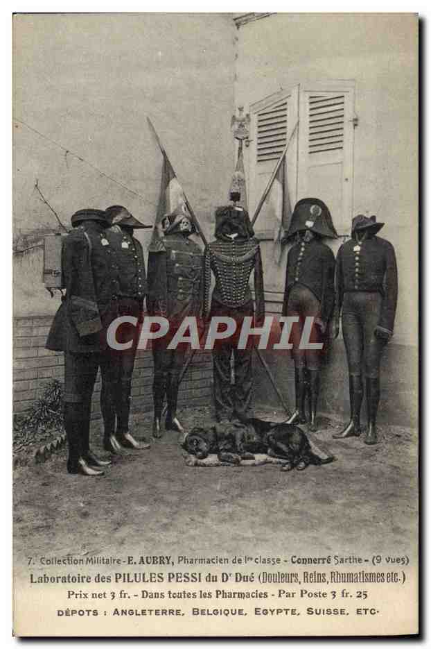 Soldats en uniforme — Collection Militaire — E. Aubry, Pharmacien de 1re classe, Connerre, Sarthe