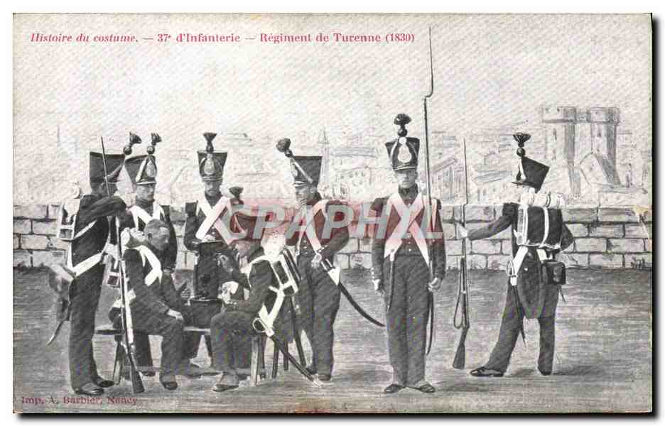 37e d'Infanterie — Régiment de Turenne (1830) — Imp. A. Barbier, Nancy