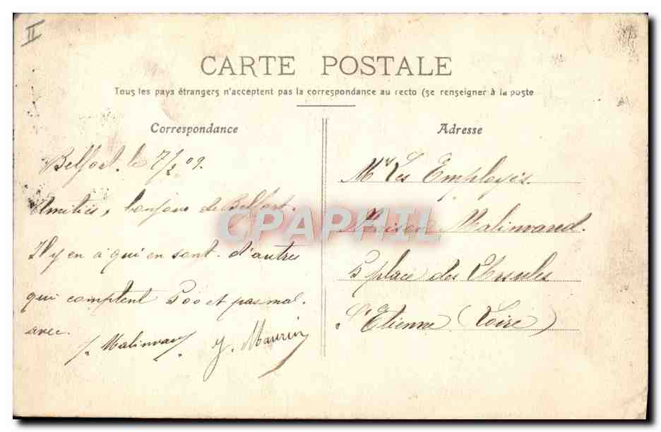 Soldat en uniforme — saluant — éditeur A. et H. C., n° 7036 — Reverso