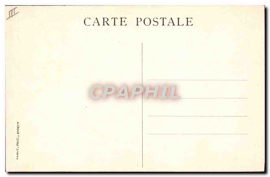 CPA Foklore Savoie Bourg St Maurice Une fileuse  — Verso