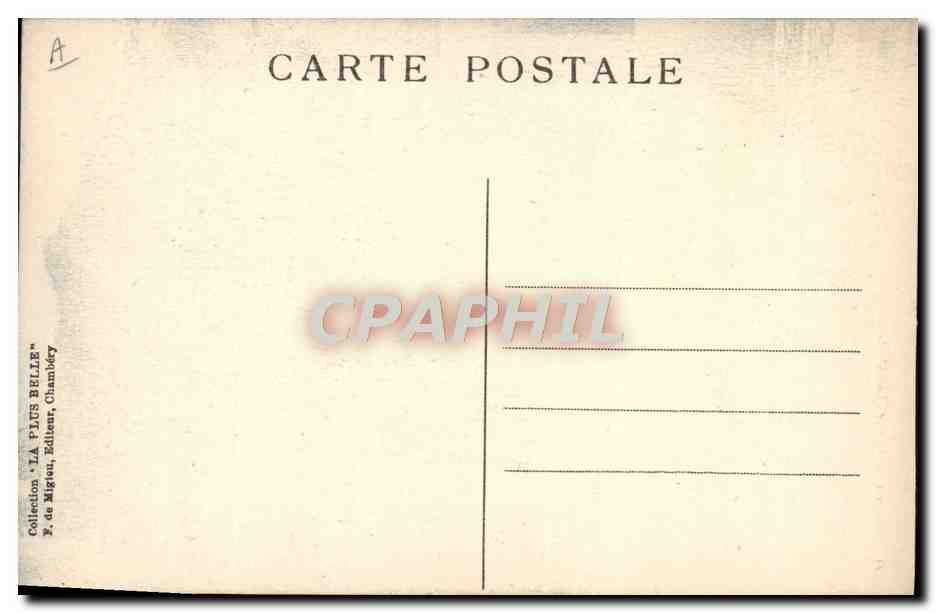 CPA Folklore Savoie Tarentaise Fileuse — Verso