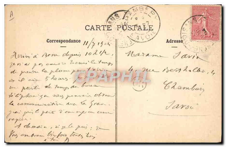CPA Folklore Savoie Valmeinier  — Verso