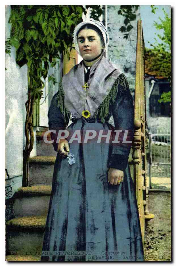 CPA Folklore Savoie Saint Bon 