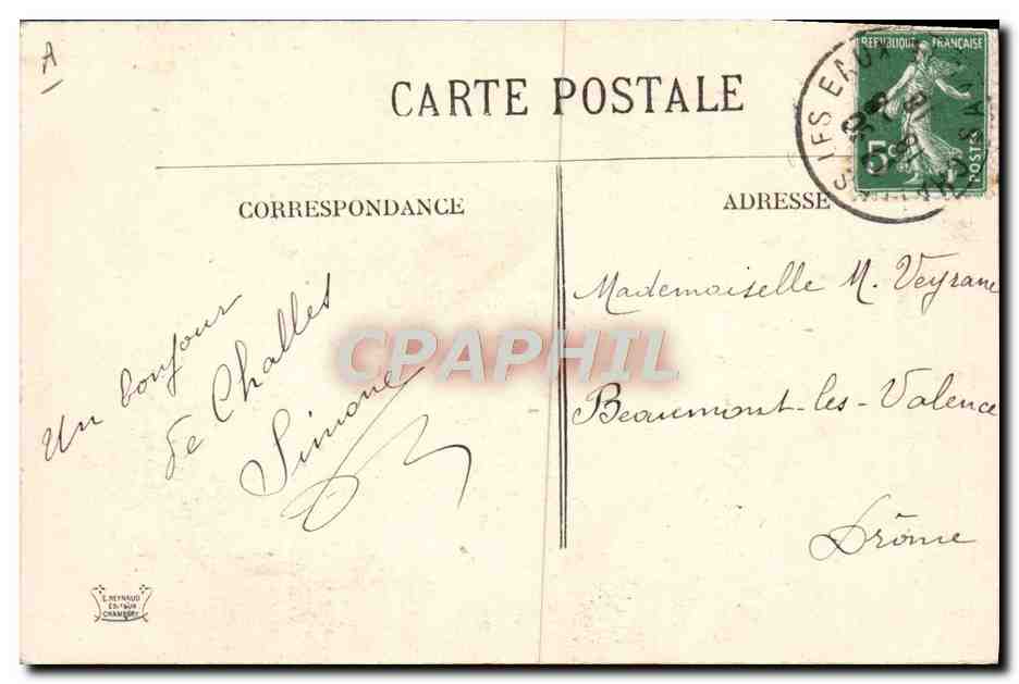 CPA Folklore Savoie  — Verso
