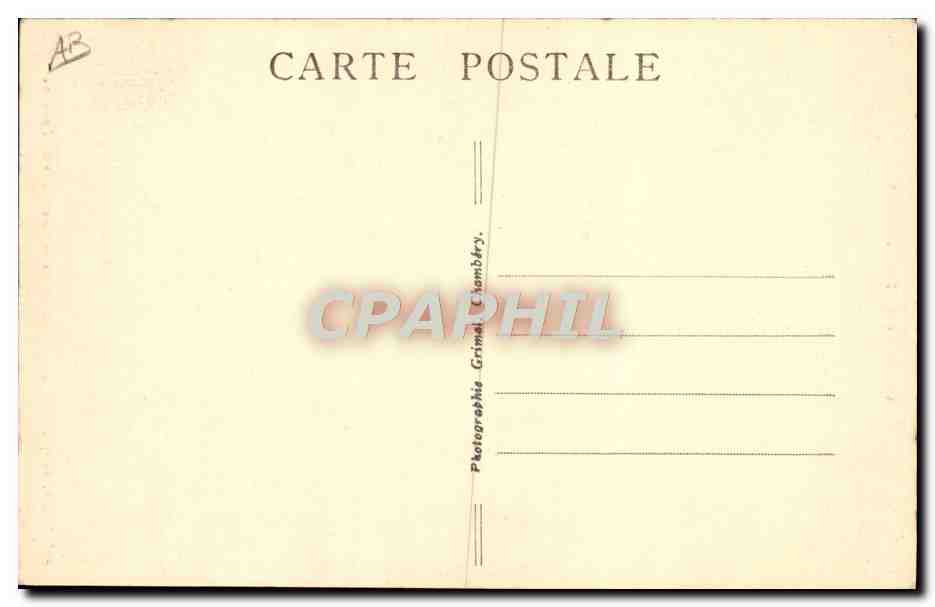 CPA Folklore Savoie Environs de Lanslebourg Costumes de Bessans Ane Mule  — Verso