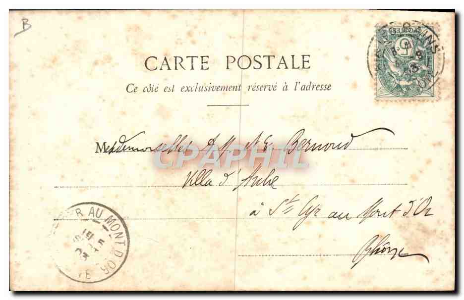CPA Folklore Savoie Jarrier  — Verso