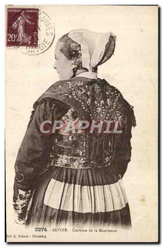 CPA Folklore Savoie Costume de la Maurienne 