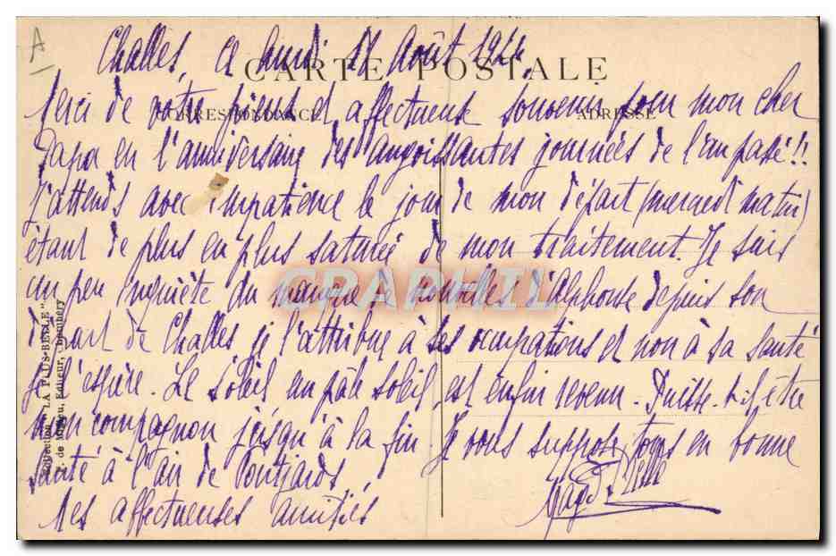 CPA Folklore Savoie Arves — Verso