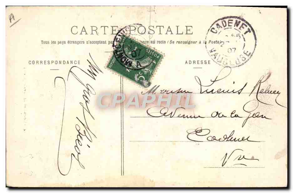 CPA Folklore Savoie Arves — Verso
