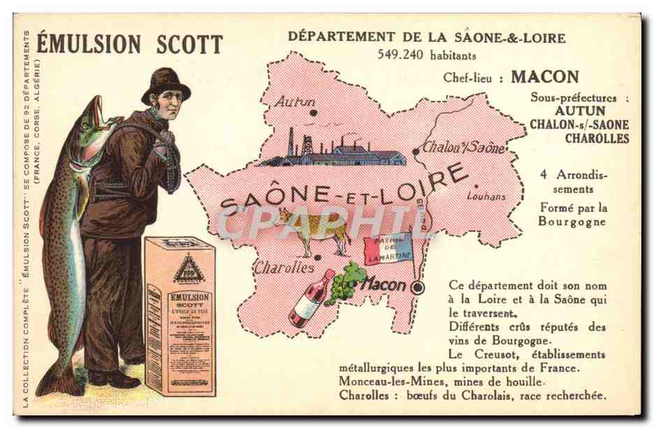 Département de la Saône-et-Loire — Macon — Émulsion Scott