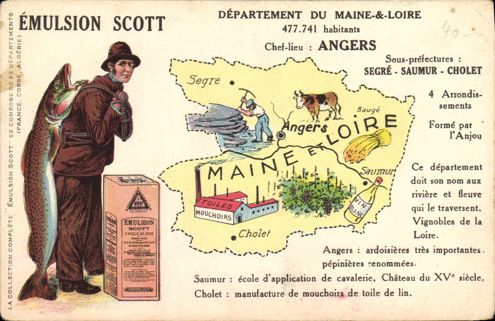 CPA Emulsion Scott Departement Maine et Loire Angers Segre Saumur Cholet 