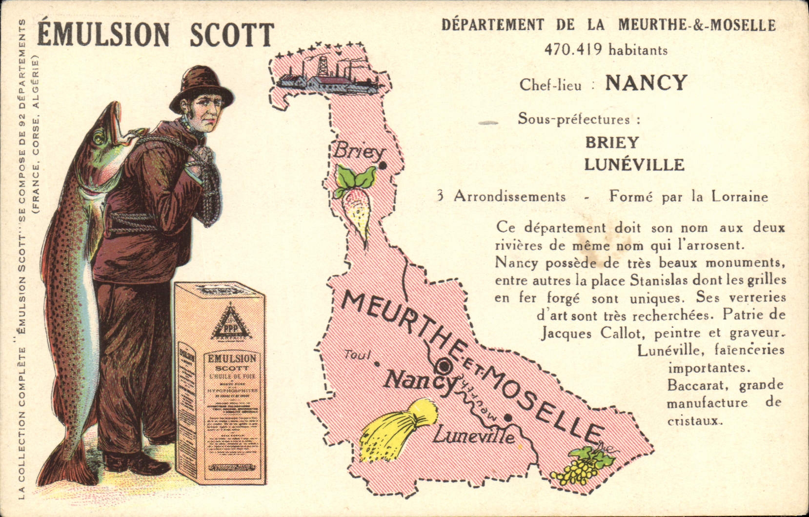 Département de la Meurthe-et-Moselle — Nancy, Briey, Lunéville — Émulsion Scott