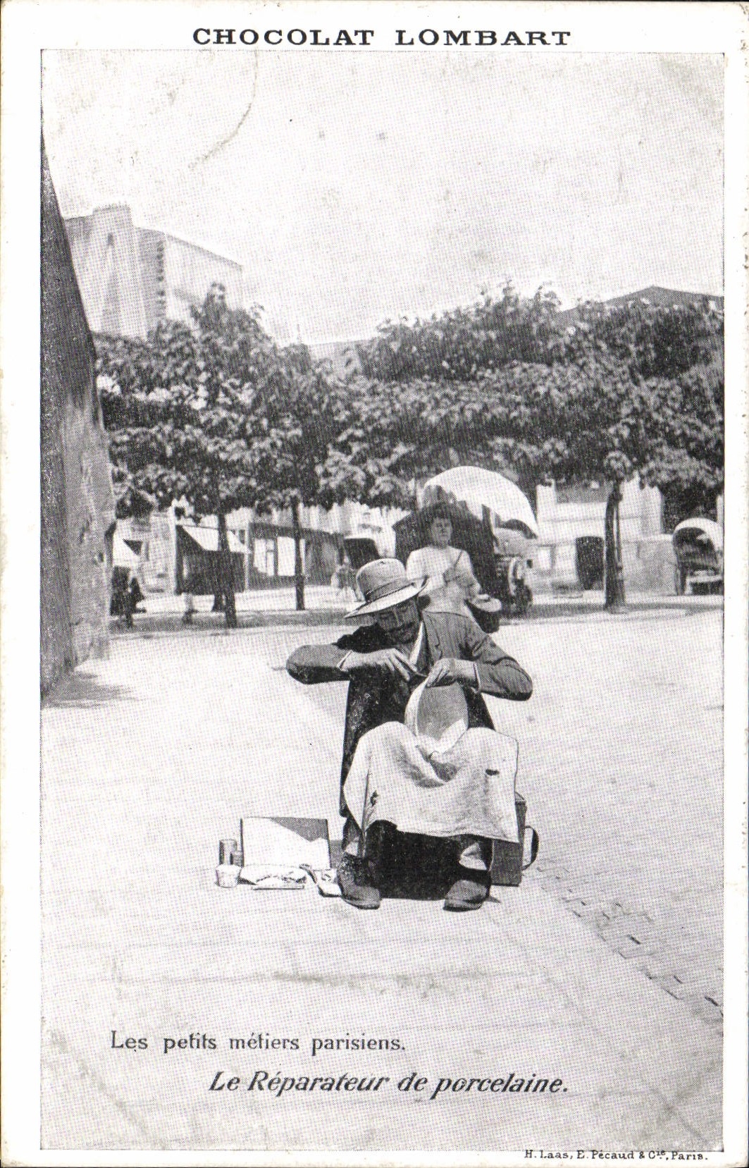 I piccoli mestieri parigini — Il riparatore di porcellana — H. Laas, E. Pecaud & Cie, Parigi
