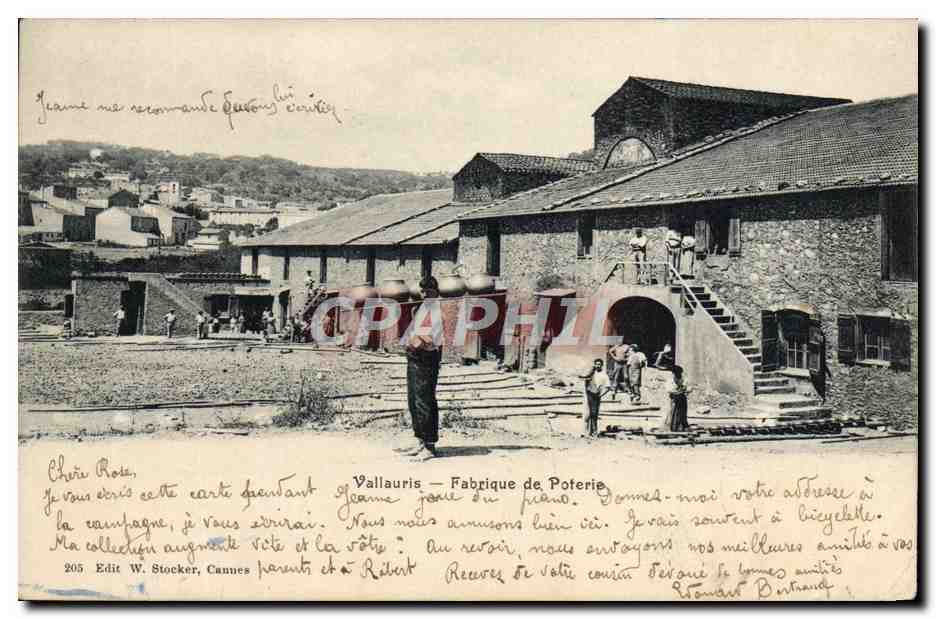 Vallauris — Fabrique de Poterie — Edit. W. Stocker, Cannes, n°205