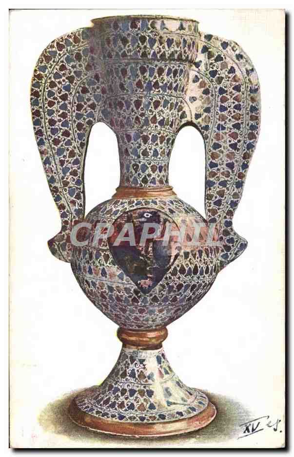 CPA Poterie Ceramique Grand vase Espagne Valence 
