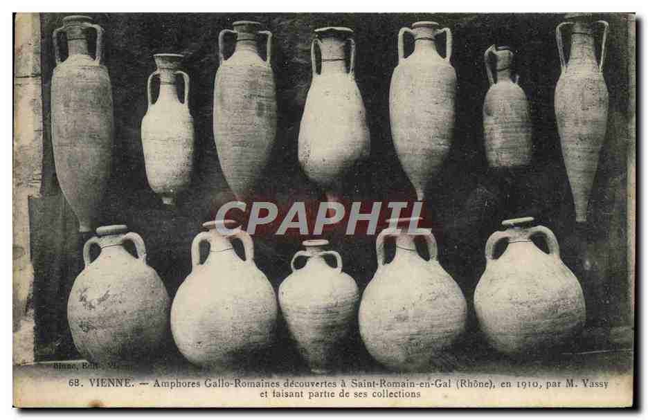 CPA Poterie Ceramique Vienne Amphores gallo romaines Saint Romain en Gal Rhone 