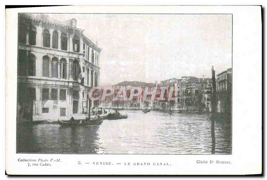 CPA Photographie Dr Mieulet Venise Le grand canal