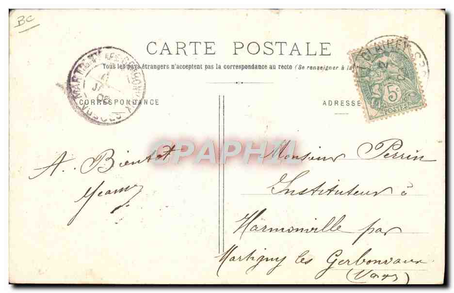 CPA Photographie Epinal Etablissements Scherr Avenue des Templiers  — Verso