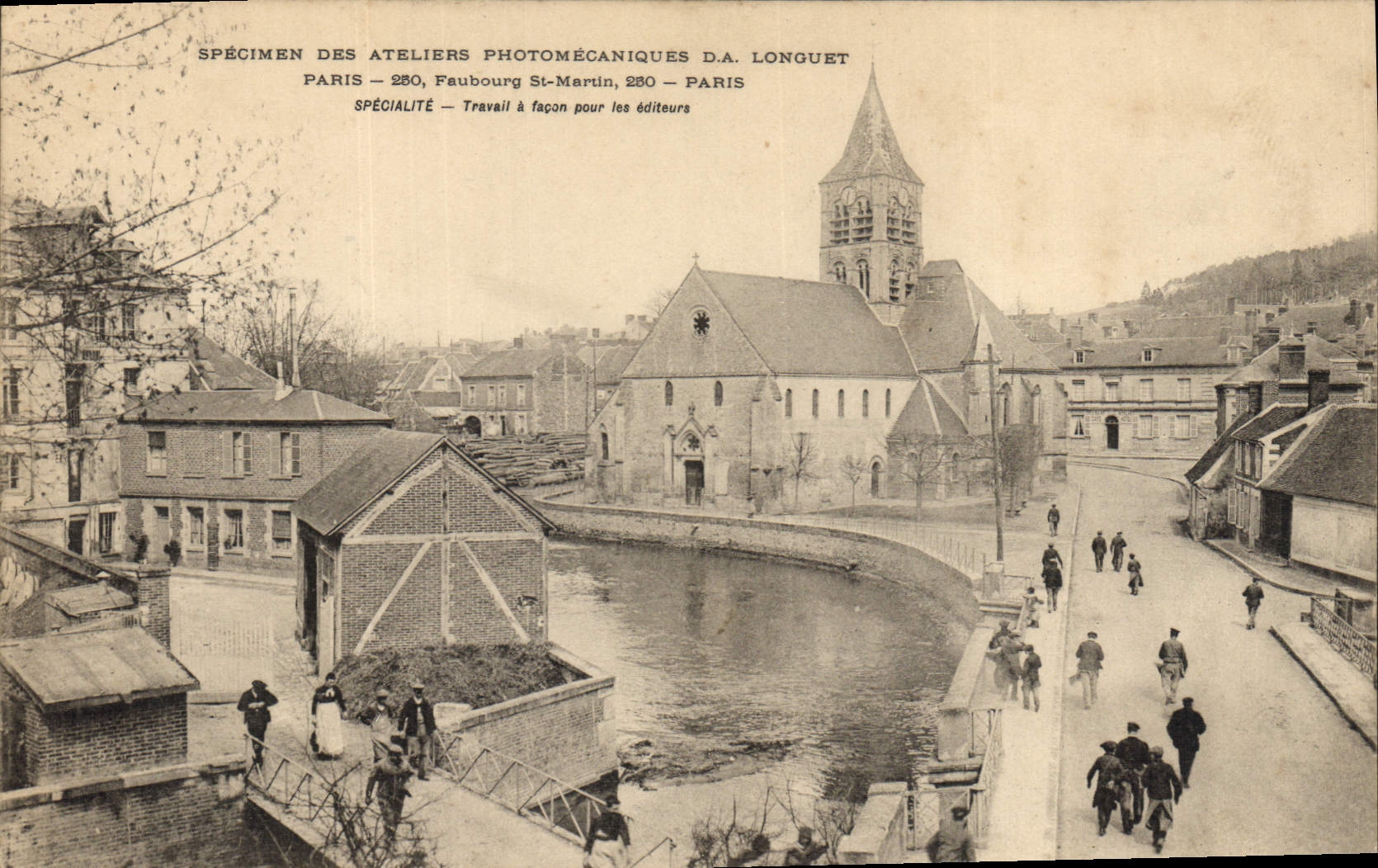 CPA Photographie Specimen des ateliers photomecaniques DA Longuet Paris Faubourg Saint Martin 