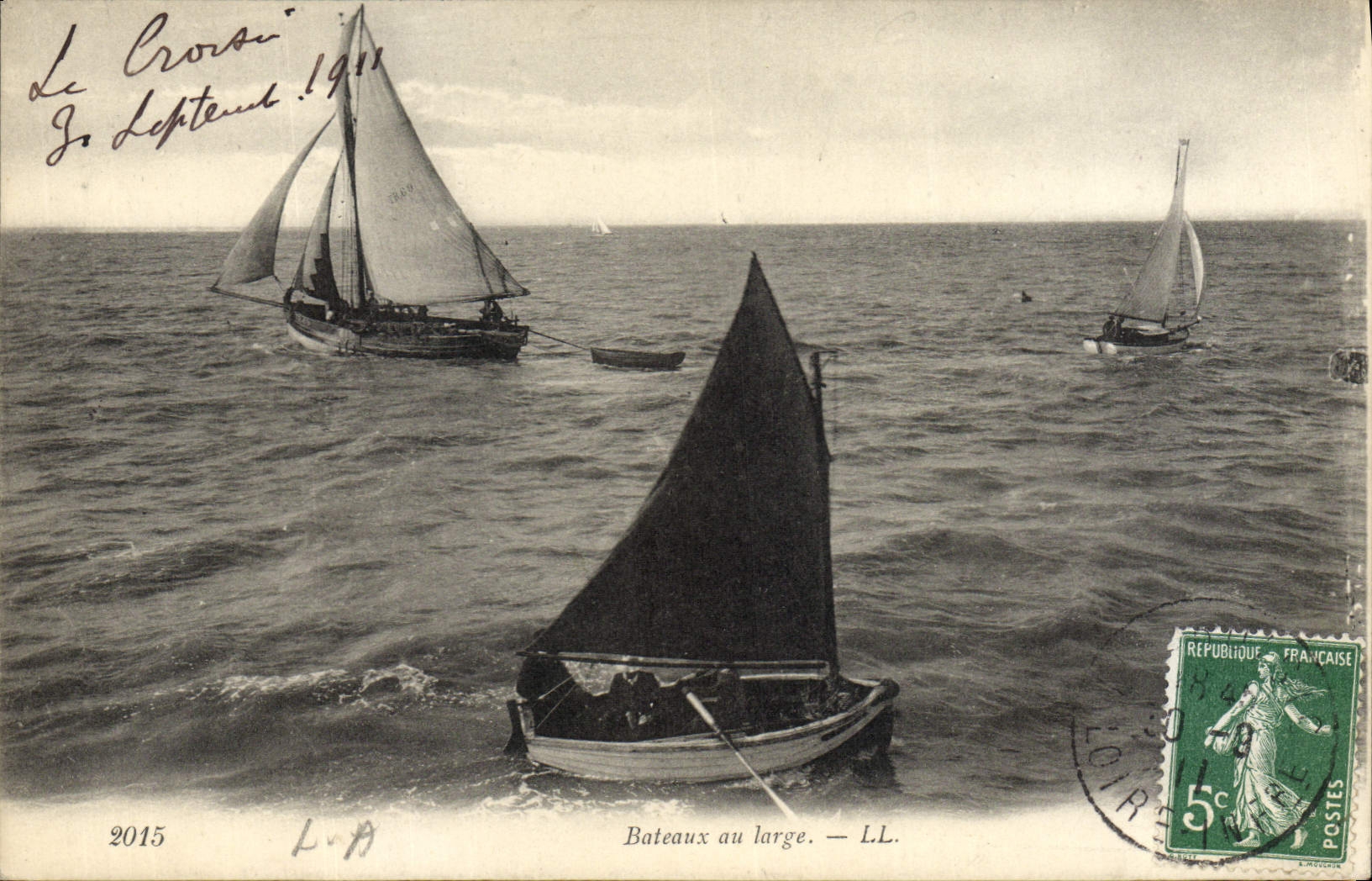 Bateaux au large — LL. — L.A. — Éditeur LL.