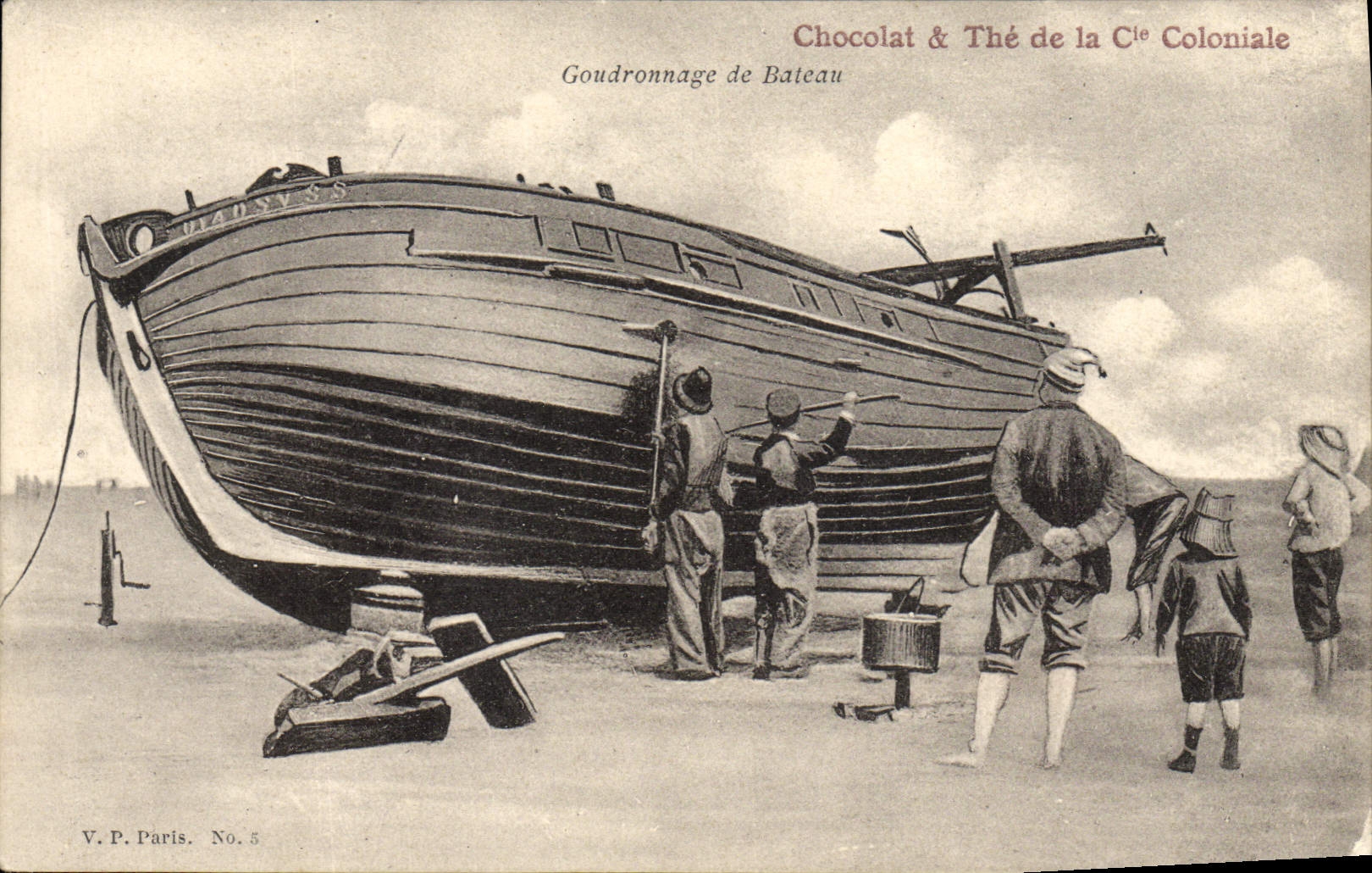 Goudronnage de Bateau — Chocolat & Thé de la Cie Coloniale — V.P. Paris No. 5