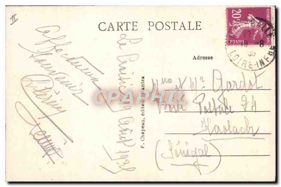 CPA Bateau Peche le Croisic Le port  — Verso