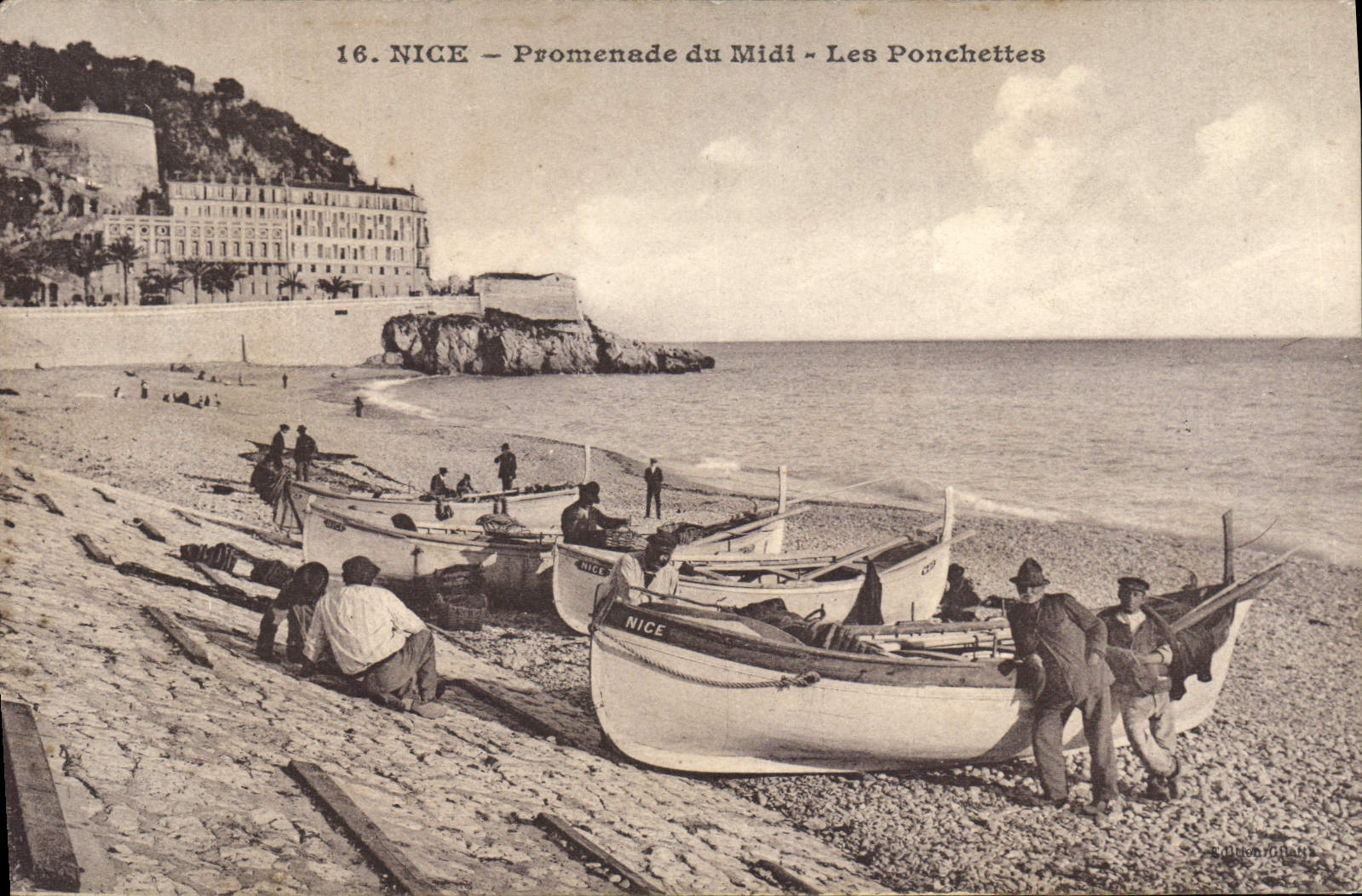 Nice - Promenade du Midi - Les Ponchettes — Éditeur Giletta, n°16