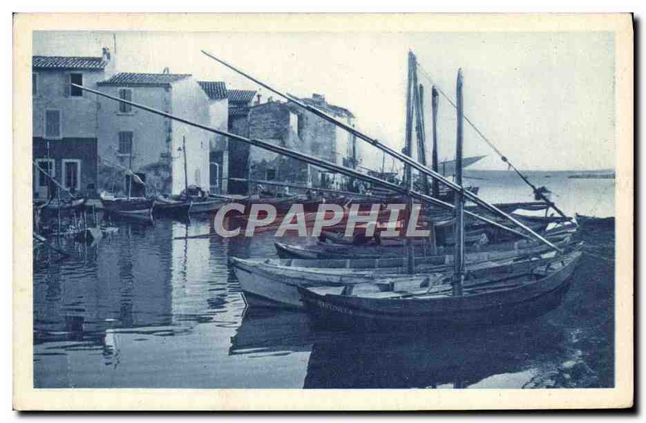 Martigues — Port avec barques à voiles — Carte postale n°76, éditée par LA PROVENCE