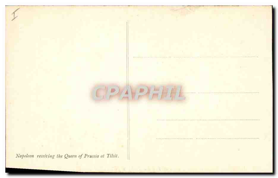 CPA Napoleon 1er Gosse Napoleon recoit la reine de Prusse a Tilsitt Musee de Versailles — Rückseite