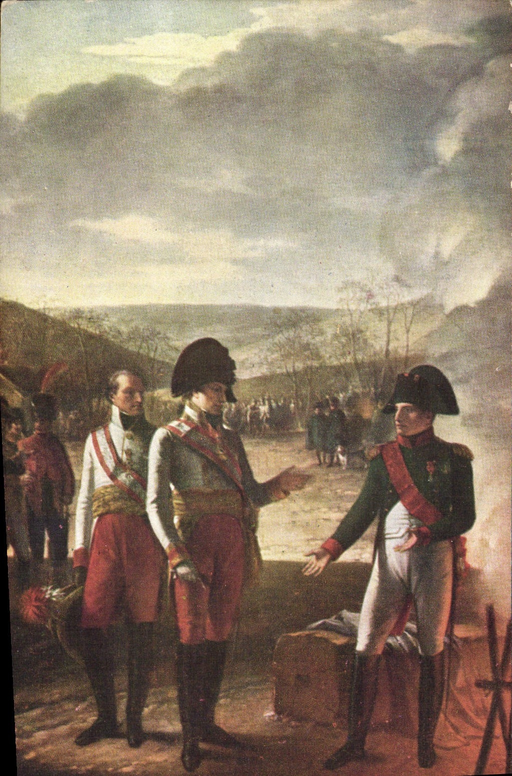 CPA Napoleon 1er Musee du louvre Paris Pierre Prud'hon Entrevue de Napoleon et de Francois II apres Austerlitz
