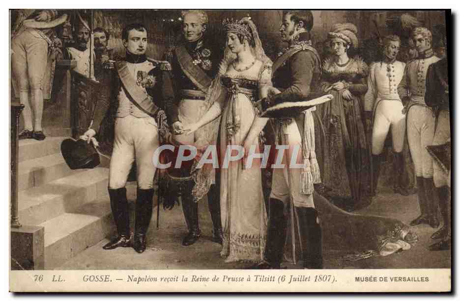 CPA Napoleon 1er Gosse Napoleon recoit la reine de Prusse a Tilsitt