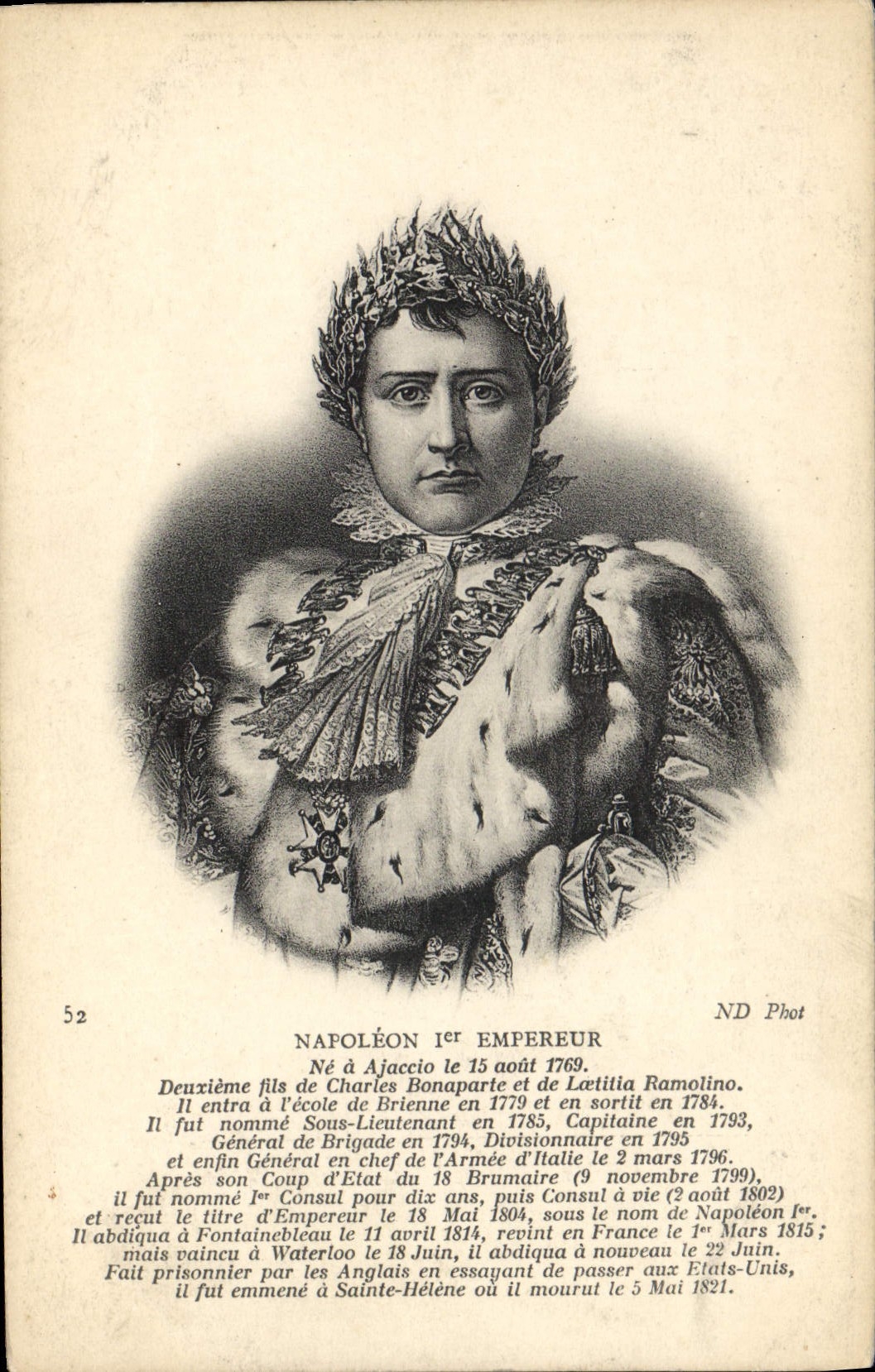 CPA Napoleon 1er Empereur Ajaccio