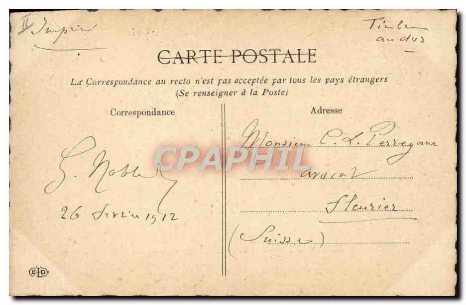 CPA Napoleon 1er Entrevue du Niemen Tilsitt  — Rückseite