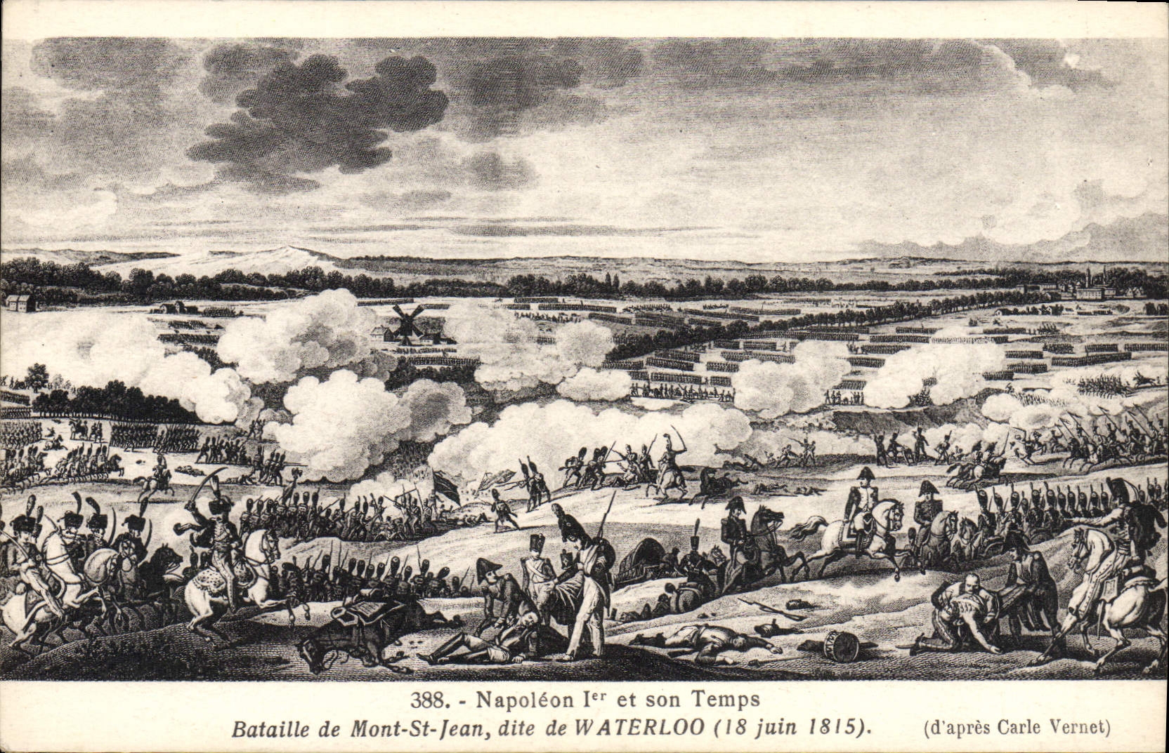 CPA Napoleon 1er et son temps Bataille de Mont St Jean dite de Waterloo 
