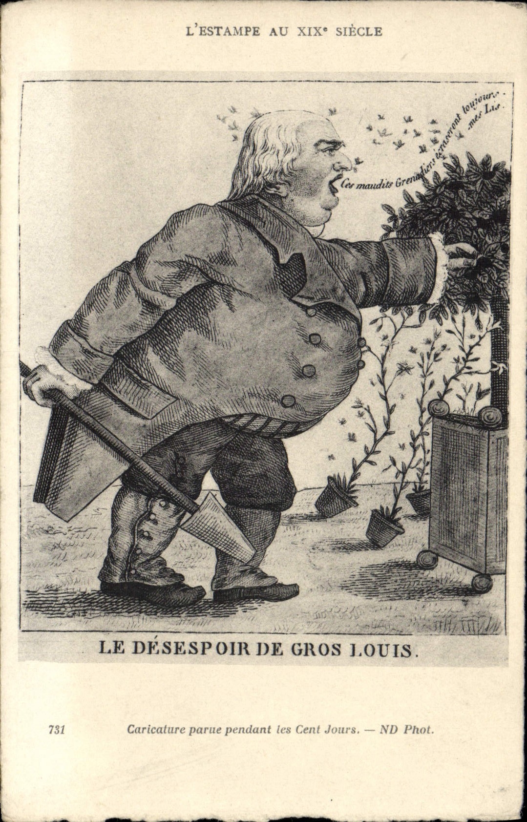 Le désespoir de Gros Louis — L'estampe au XIXe siècle — ND Phot. n° 731