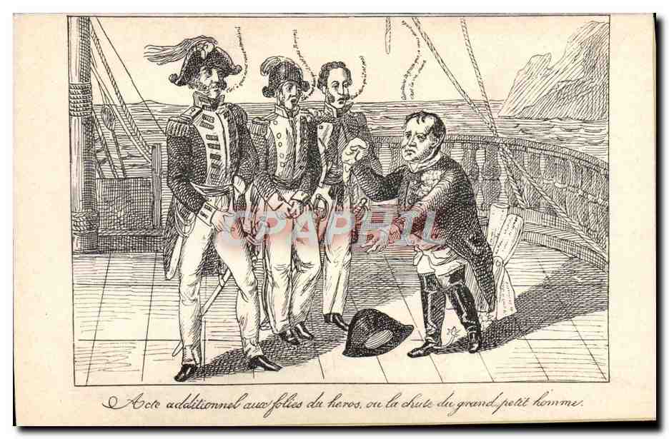 CPA Napoleon 1er Acte additionnel aux folies du heros