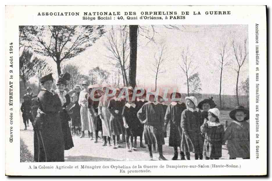 Landwirtschaftliche und Haushaltsorphanenkolonie der Kriegsorphanen in Dampierre-sur-Salon — Nationale Vereinigung der Kriegsorphanen, Paris