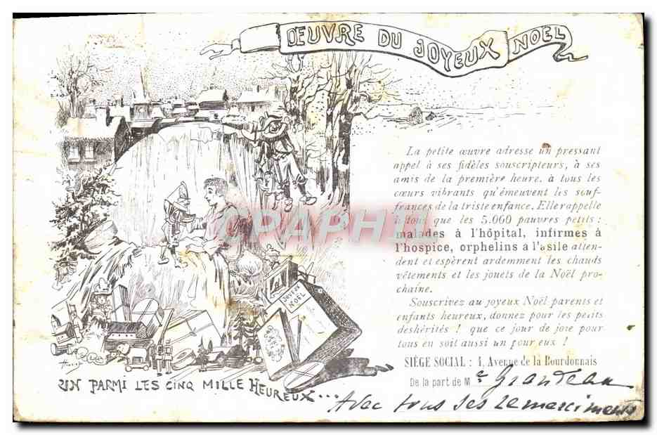 CPA Enfants Orphelinat Joyeux Noel Maronnette 