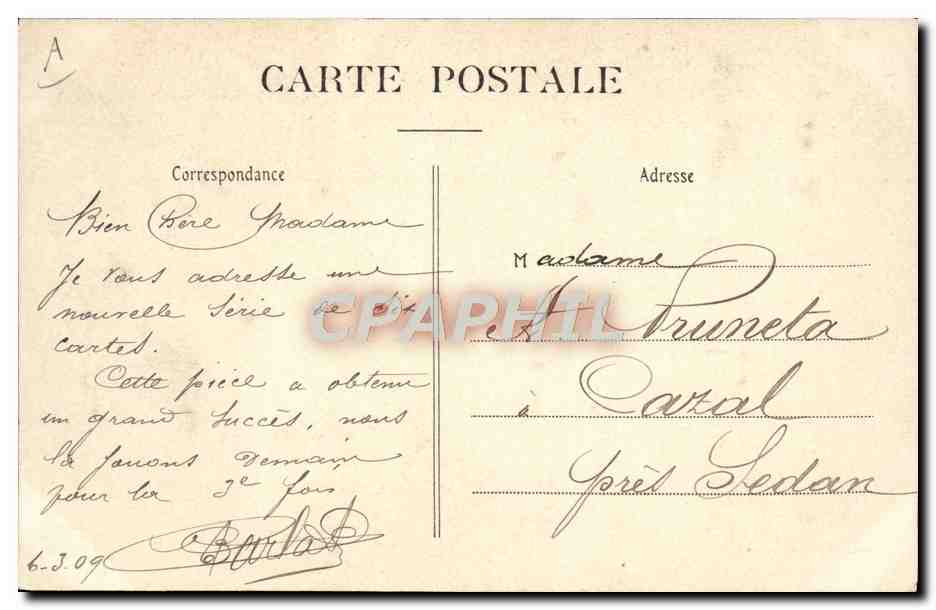CPA Enfants Orphelinat Cercle Saint Thomas Reims Jeanne d'Arc Jeanne entend des voix  — Verso