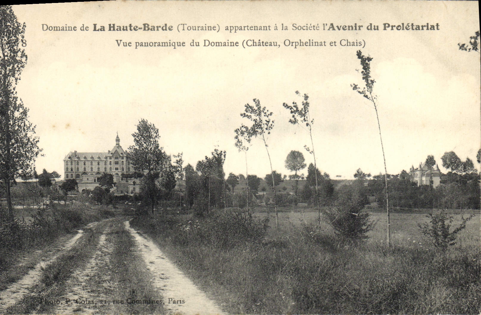 CPA Enfants Orphelinat Domaine de la Haute Barde Avenir du Proletariat Vue panoramique du domaine 