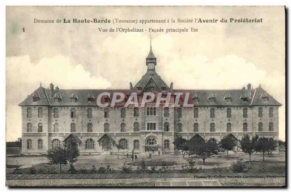 CPA Enfants Orphelinat Domaine de la Haute Barde Avenir du Proletariat Vue de l'orphelinat Facade principale Est