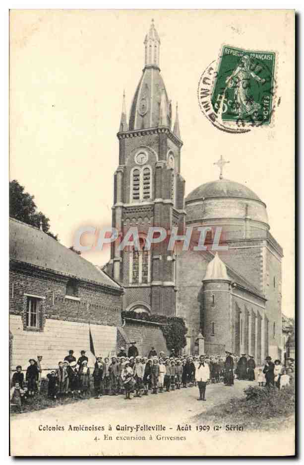 Colonias Amiécinoises en Quiry-Folleville - Agosto 1909 (2a Serie) — En excursión a Grivesnes