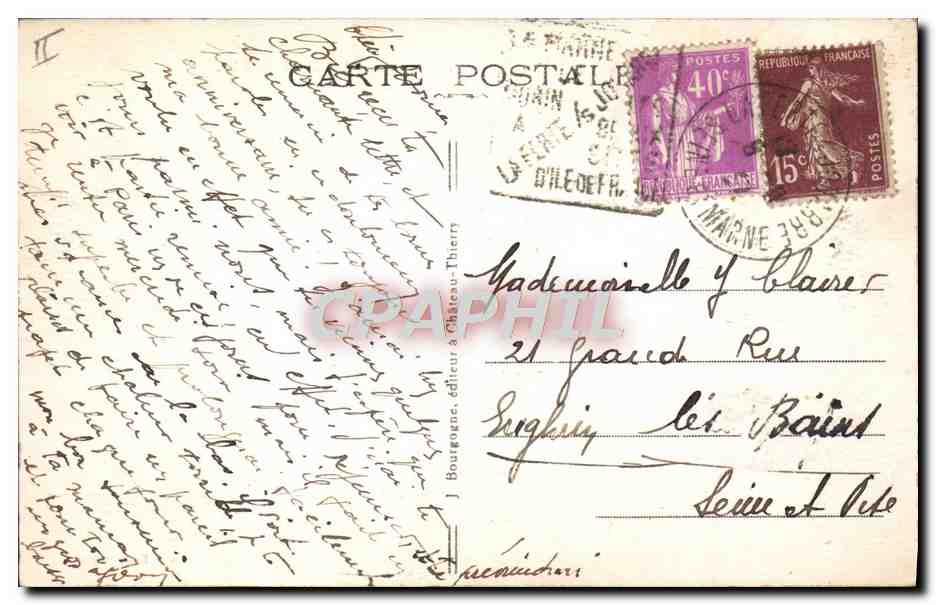 CPA Enfants Luzancy La colonie scolaire  — Verso