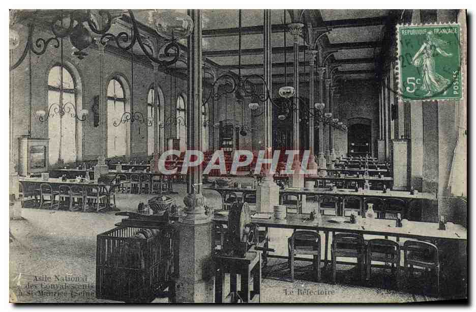 Asile National des Convalescents à Saint-Maurice-lès-Épinal — La Réfectoire — Éditeur non visible
