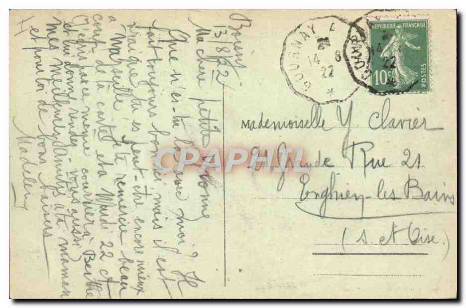 CPA Enfants Boissy l'Aillerie L'oiseau bleu La colline  — Rückseite