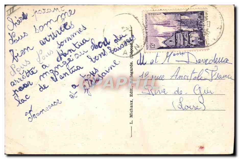 CPA Enfants Collonges Colonie de vacances de Claire Joie  — Verso