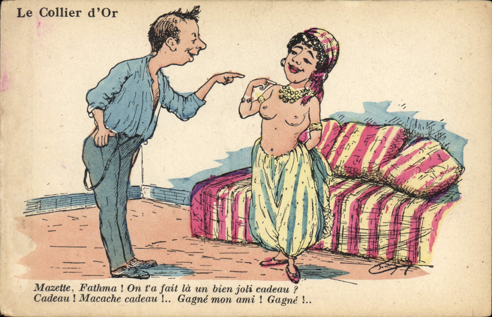 CPA Fantaisie Illustrateur Le collier d'or 