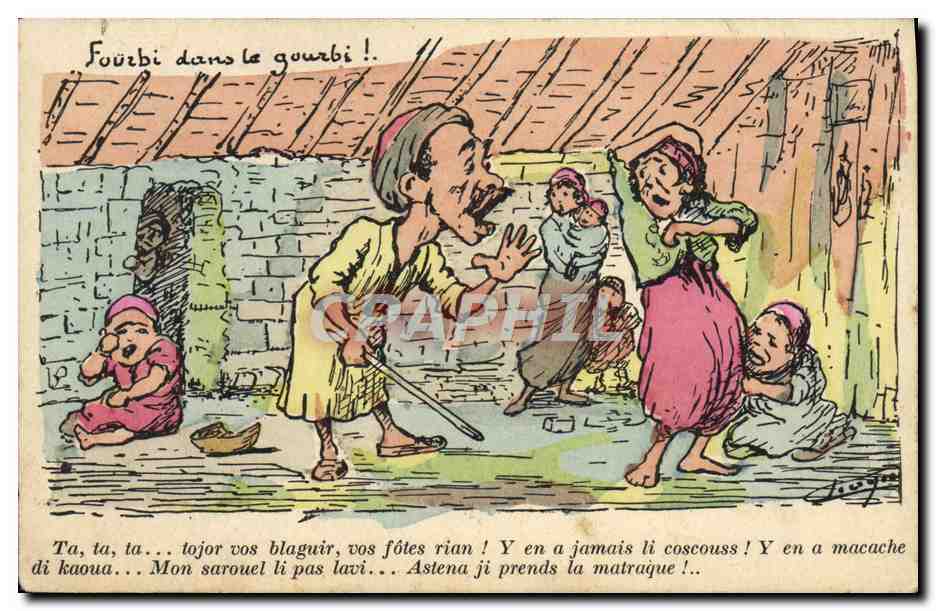 CPA Fantaisie Illustrateur Fourbi dans le gourbi !