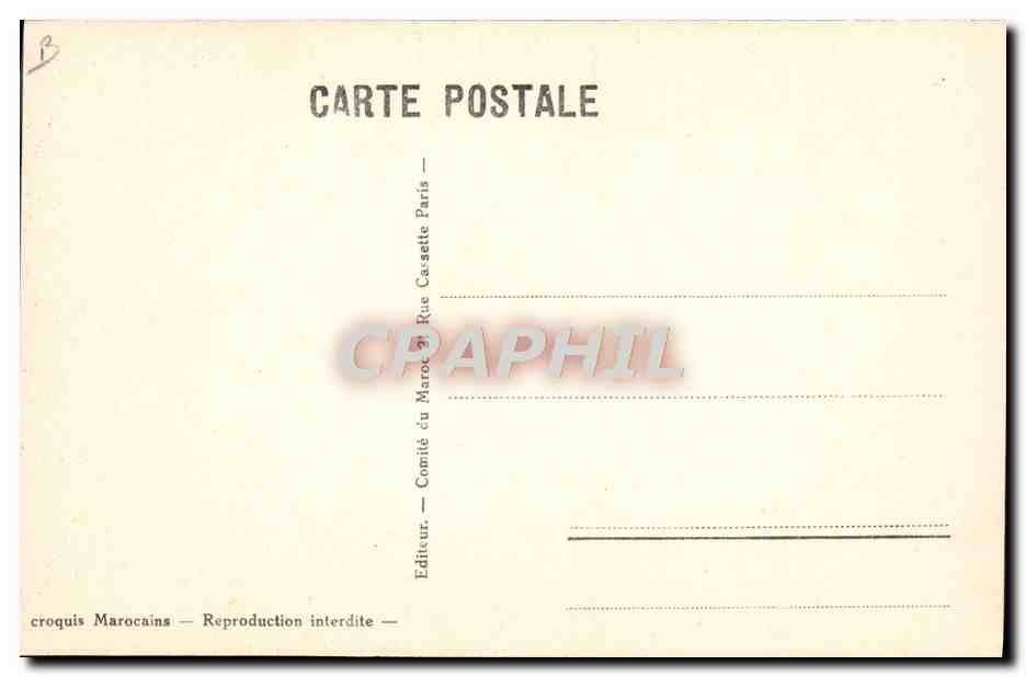CPA Fantaisie Illustrateur Type des Glaoua — Rückseite